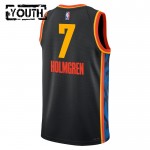 Maillot NBA Oklahoma City Thunder Chet Holmgren Nike 2024-25 City Edition Noir Swingman - Enfant